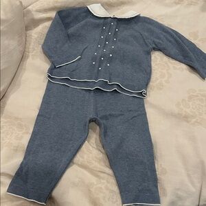 Feldman Brothers Blue Kids Matching Set with White Trim